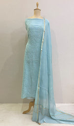 Load image into Gallery viewer, Women's Lakhnavi Handcrafted Mul Chanderi Kurta And Dupatta Set - HONC0202736