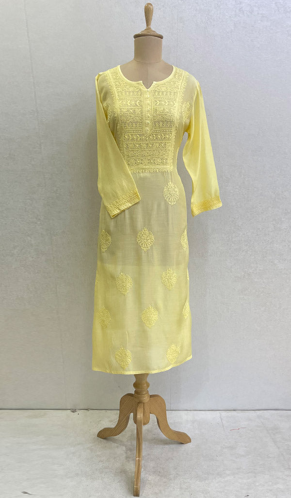 Lucknowi Handcrafted Muslin Chikankari Kurti - HONC0127520