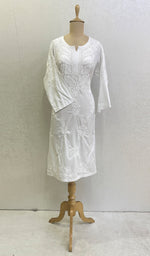 Load image into Gallery viewer, Aarzu Women's Lucknowi Handcrafted Cotton Chikankari Kurti-HONC0148324