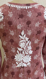 Load image into Gallery viewer, Maiwish Women's Lakhnavi Handcrafted Printed Cotton Chikankari Kurti - HONC028368