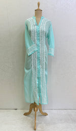 Load image into Gallery viewer, Women's Lucknowi Handcrafted Mul Cotton Chikankari Kurti-HONC0148414