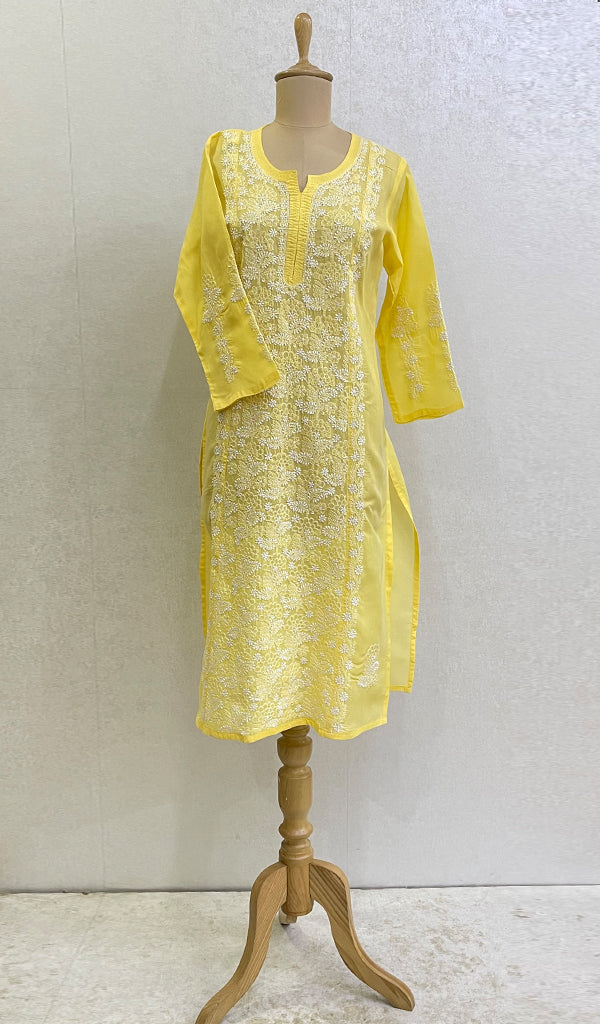 Naira Women's Lucknowi Handcrafted Cotton Chikankari Kurti - HONC0164390