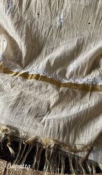 Load image into Gallery viewer, Women's Lakhnavi Handcrafted Tissue Chanderi Unstitched Kurta And Dupatta Set - HONC0282350