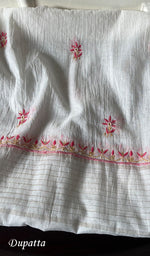 Load image into Gallery viewer, Women's Lakhnavi Handcrafted Mul Chanderi Unstitched Kurta And Dupatta Set - HONC0266914