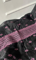 Load image into Gallery viewer, Charvi Women's Lakhnavi Handcrafted Organza Chikankari Unstitched Kurti Fabric - HONC0336175