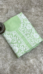 Load image into Gallery viewer, Women's Lakhnavi Handcrafted Cotton Chikankari Unstitched Kurti Fabric - HONC0214779