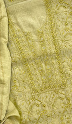 将图像加载到图库查看器中, Women's Lakhnavi Handcrafted Mul Chanderi Kurta And Dupatta Set - HONC0195328