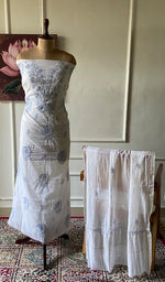 将图像加载到图库查看器中, Anvika Women's Lakhnavi Handcrafted Chanderi Silk Unstitched Kurta And Dupatta Set - HONC0289508