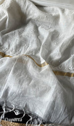 将图像加载到图库查看器中, Jazba Women's Lakhnavi Handcrafted Mul Chanderi Unstitched Kurta And Dupatta Set - HONC0298601
