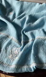 Load image into Gallery viewer, Women's Lakhnavi Handcrafted Mul Chanderi Unstitched Kurta And Dupatta Set - HONC0307416