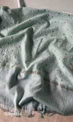 Load image into Gallery viewer, Women's Lakhnavi Handcrafted Mul Chanderi Unstitched Chikankari Full Suit Material - HONC0320708