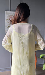 将图像加载到图库查看器中, Women's Lakhnavi Handcrafted Viscose Georgette Chikankari Kurti- HONC0290136