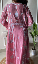 将图像加载到图库查看器中, Women's Lucknowi Handcrafted Muslin Chikankari Kurti - HONC0292604