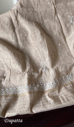 Load image into Gallery viewer, Women's Lakhnavi Handcrafted Mul Chanderi Semi - Stitched Kurta And Dupatta Set - HONC0241683