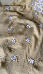 将图像加载到图库查看器中, Simran Women's Lakhnavi Handcrafted Modal Cotton Chikankari Unstitched Kurti Fabric - HONC0261079
