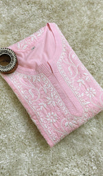 Load image into Gallery viewer, Iqra Women's Lucknowi Handcrafted Cotton Chikankari Kurti - HONC0141302