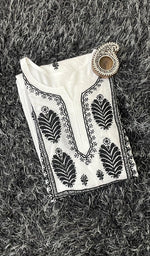 Load image into Gallery viewer, Zeenat Women's Lucknowi Handcrafted Cotton Chikankari Kurti - HONC0171358