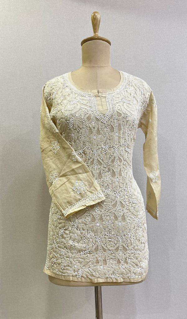 Women's Lucknowi Handcrafted  Cotton Chikankari Top - HONC0165269
