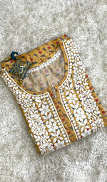 Load image into Gallery viewer, Aisha Women&#39;s Lucknowi Handcrafted Cotton Chikankari Kurti - HONC0174553
