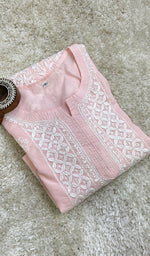 Load image into Gallery viewer, Jubina Women's Lucknowi Handcrafted Cotton Chikankari Kurti - HONC0164291