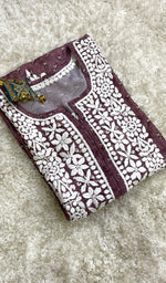 将图像加载到图库查看器中, Aisha Women's Lucknowi Handcrafted Muslin Chikankari Kurti - HONC0174529