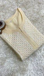 Load image into Gallery viewer, Zoyaa Women's Lucknowi Handcrafted Cotton Chikankari Kurti - HONC0164376