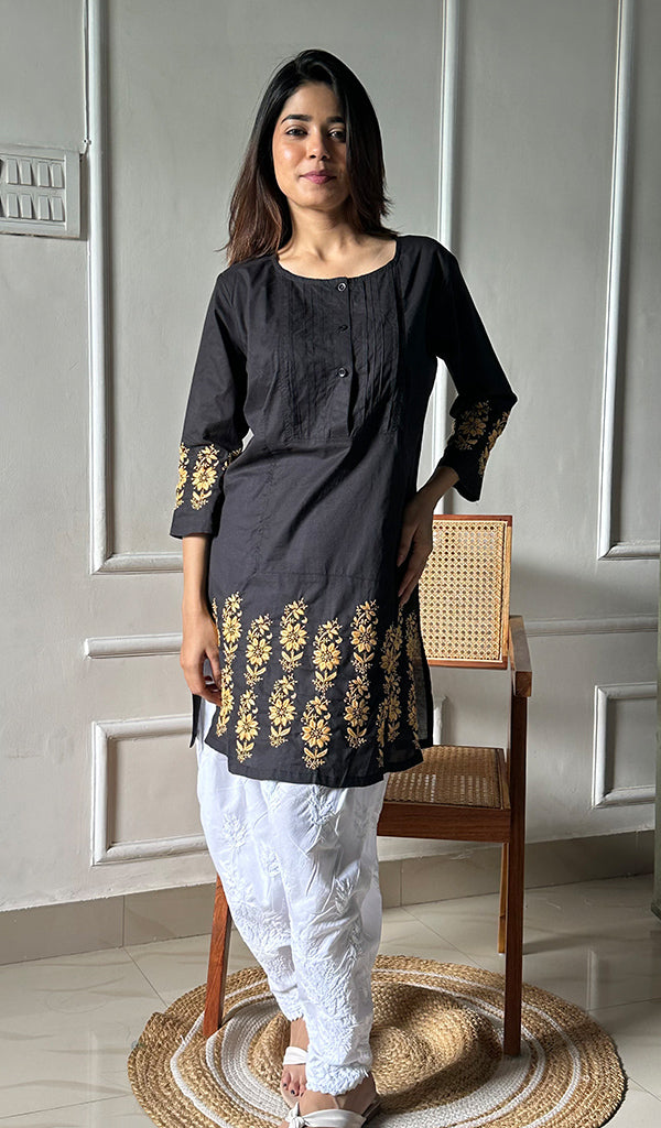 Women's Lucknowi Handcrafted Cotton Chikankari Top - HONC0297385