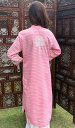 Load image into Gallery viewer, Amanat Women's Lucknowi Handcrafted Cotton Chikankari Kurti - HONC0274390