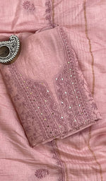 将图像加载到图库查看器中, Women's Lakhnavi Handcrafted Mul Chanderi Kurta And Dupatta Set- HONC0136943