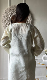 Load image into Gallery viewer, Women's Lakhnavi Handcrafted Cotton Chikankari Top - HONC0347239