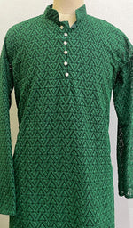 Load image into Gallery viewer, Men's Faux-Georgette Hakoba Kurta - HONC0186487
