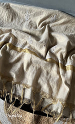 将图像加载到图库查看器中, Women's Lakhnavi Handcrafted Tissue Chanderi Unstitched Kurta And Dupatta Set - HONC0267158
