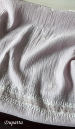 Load image into Gallery viewer, Women's Lakhnavi Handcrafted Mul Chanderi Unstitched Kurta And Dupatta Set - HONC0288967