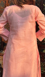 Load image into Gallery viewer, Areesha Women's Lakhnavi Handcrafted Kota Doria Chikankari Kurti - HONC0218341