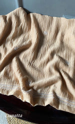 Load image into Gallery viewer, Women's Lakhnavi Handcrafted Mul Chanderi Semi - Stitched Kurta And Dupatta Set- HONC0310230