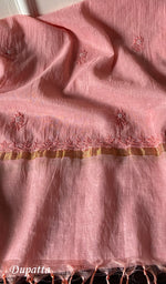 将图像加载到图库查看器中, Yasmin Women's Lakhnavi Handcrafted Mul Chanderi Chikankari Full Suit Material - HONC0255320