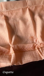 Load image into Gallery viewer, Women's Lakhnavi Handcrafted Mul Chanderi Semi - Stitched Kurta And Dupatta Set - HONC0226783