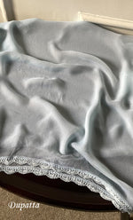 Load image into Gallery viewer, Women's Lakhnavi Handcrafted Unstitched Cotton Chikankari Suit Material - HONC0320307