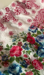 将图像加载到图库查看器中, Women's Lakhnavi Handcrafted Cotton Chikankari Unstitched Kurti Fabric - HONC0284315