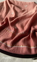 Load image into Gallery viewer, Women's Lakhnavi Handcrafted Mul Chanderi Semi - stitched Anarkali And Dupatta Set- HONC0302887