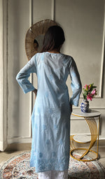 将图像加载到图库查看器中, Shejali Women's Lakhnavi Handcrafted Cotton Chikankari Kurti - HONC0346294