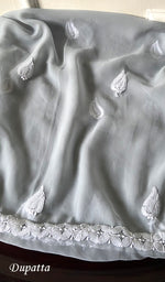 将图像加载到图库查看器中, Women's Lucknowi Handcrafted Faux-Georgette Chikankari Suit Material - HONC0263105