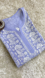 Load image into Gallery viewer, Naira Women's Lucknowi Handcrafted Cotton Chikankari Kurti - HONC0144495