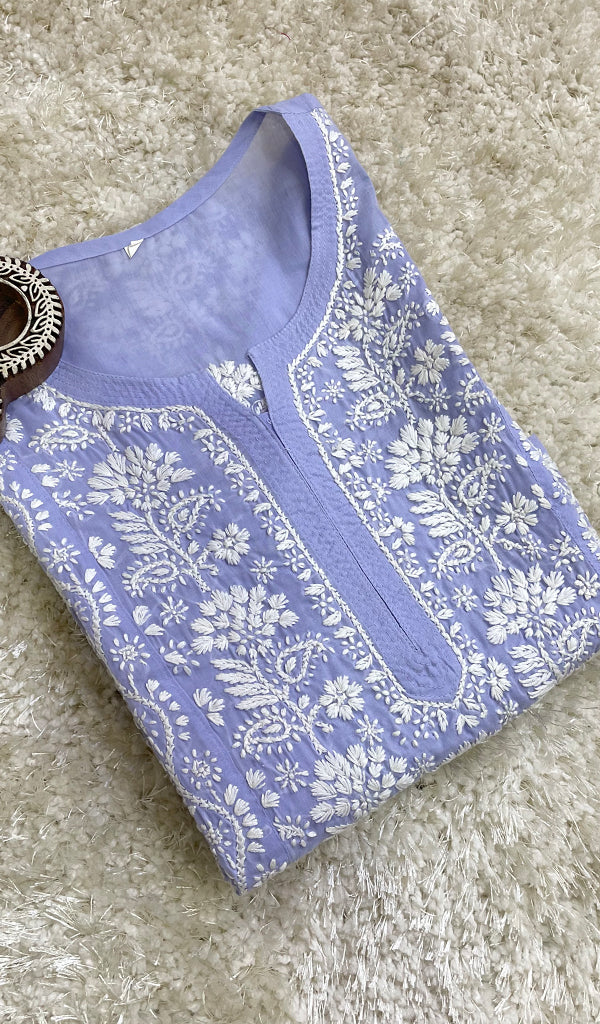 Naira Women's Lucknowi Handcrafted Cotton Chikankari Kurti - HONC0144495