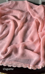 Load image into Gallery viewer, Women's Lakhnavi Handcrafted Unstitched Cotton Chikankari Suit Material - HONC0264458