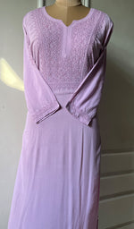 将图像加载到图库查看器中, Women's Lucknowi Handcrafted Modal Cotton Chikankari Kurti - HONC0229162