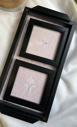 将图像加载到图库查看器中, Handcrafted Chikankari Tray with Two Coasters – Wooden Frame - HONC0332497