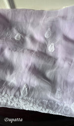 将图像加载到图库查看器中, Women's Lucknowi Handcrafted Faux-Georgette Chikankari Suit Material - HONC0263424