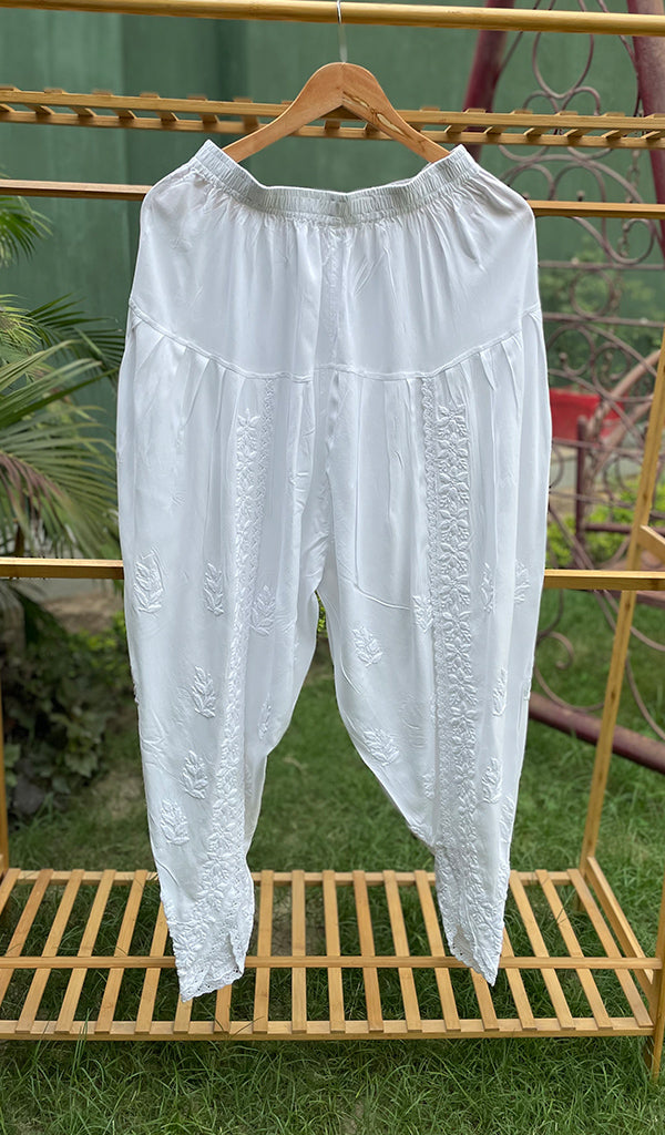Women's Lucknowi Handcrafted Cotton Chikankari Dhoti - HONC0292315