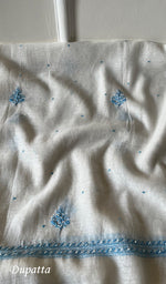 将图像加载到图库查看器中, Aaliyah Women's Lakhnavi Handcrafted Mul Chanderi Semi - Stitched Kurta And Dupatta Set - HONC0233890
